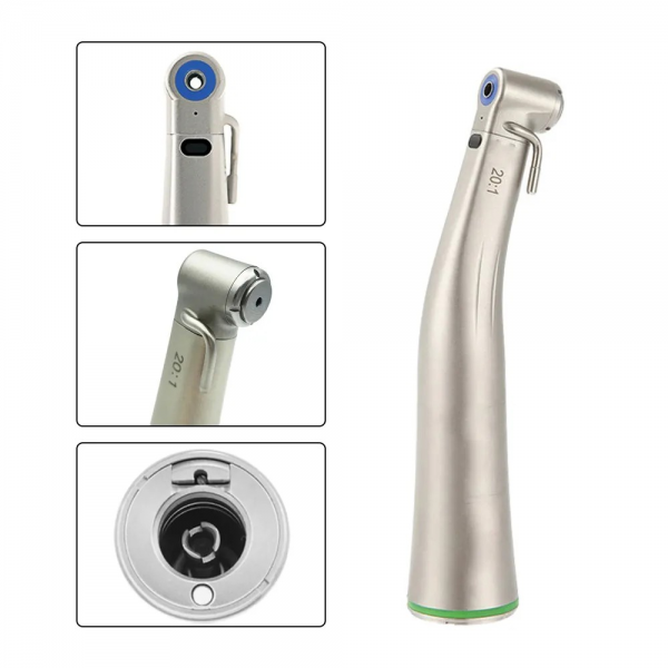 Reduction Low Speed Handpiece with Fiber Optic Max Dental 20:1 Contra Angle Implant Handpiece - Image 2