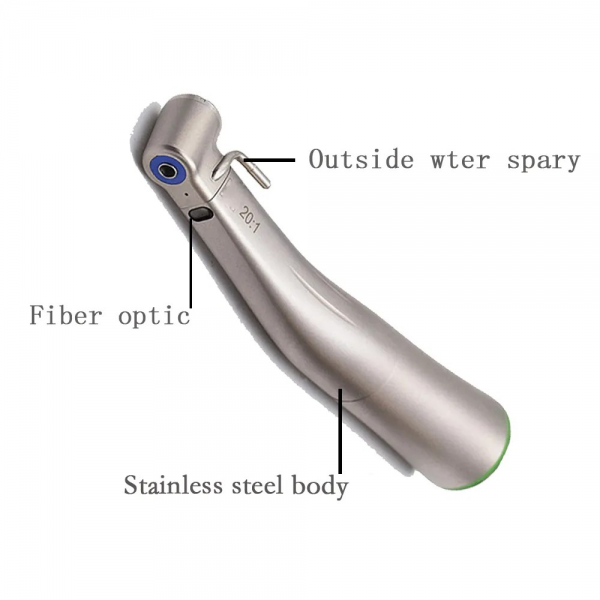 Reduction Low Speed Handpiece with Fiber Optic Max Dental 20:1 Contra Angle Implant Handpiece - Image 3