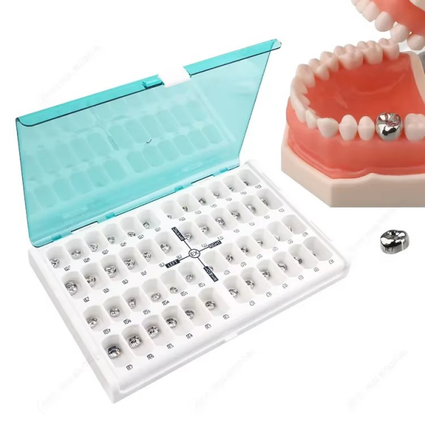 Dental Kid Crowns Primary Molar Temporary Crowns Dentist Tools Orthodontic Materials Dental Stainless Steel Kids Crown
