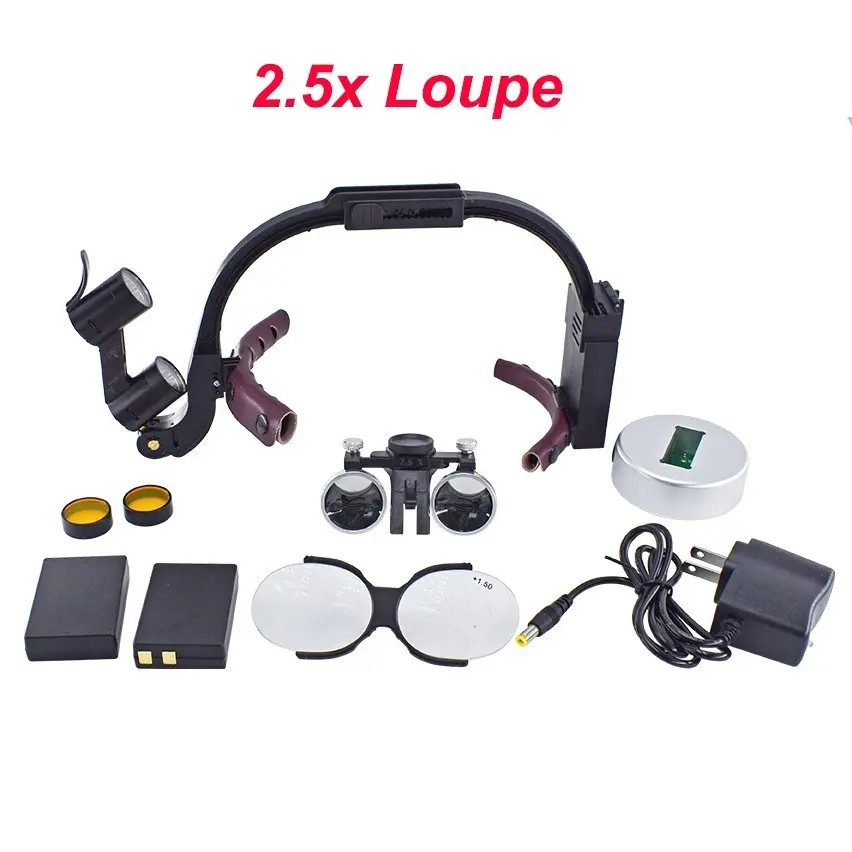 Dental Loupes HD Oral Magnifying Surgical Examination Lamp Ultralight Shadowless Head Lamp - Image 2